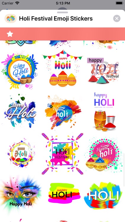 Holi Festival Emoji Stickers screenshot-6