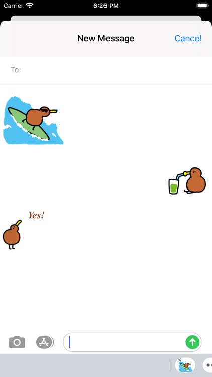 Animated Small Kiwi Sticker