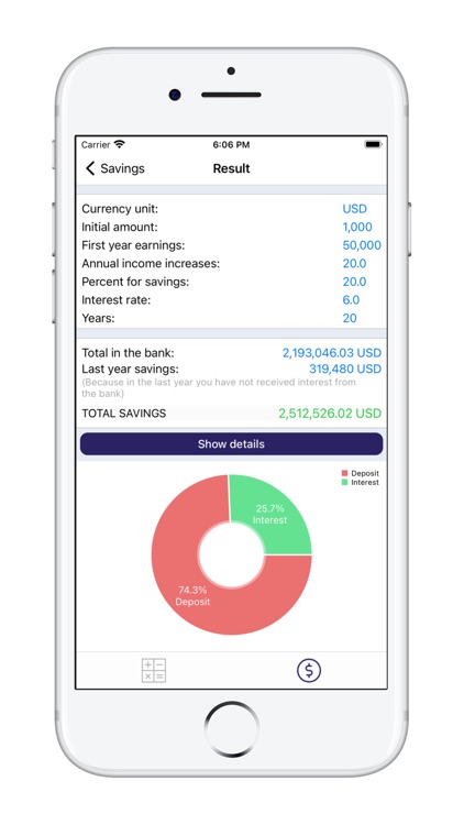 FinCalc - Compound interest