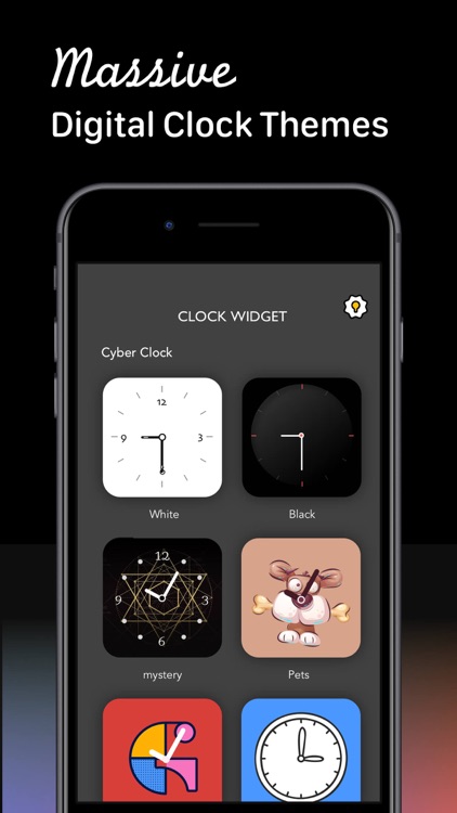 Art Clock Widget-Edit screen