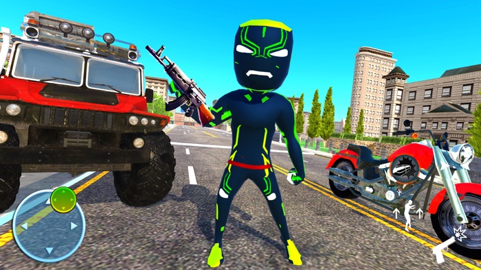 Neon Iron Stickman Superhero 2