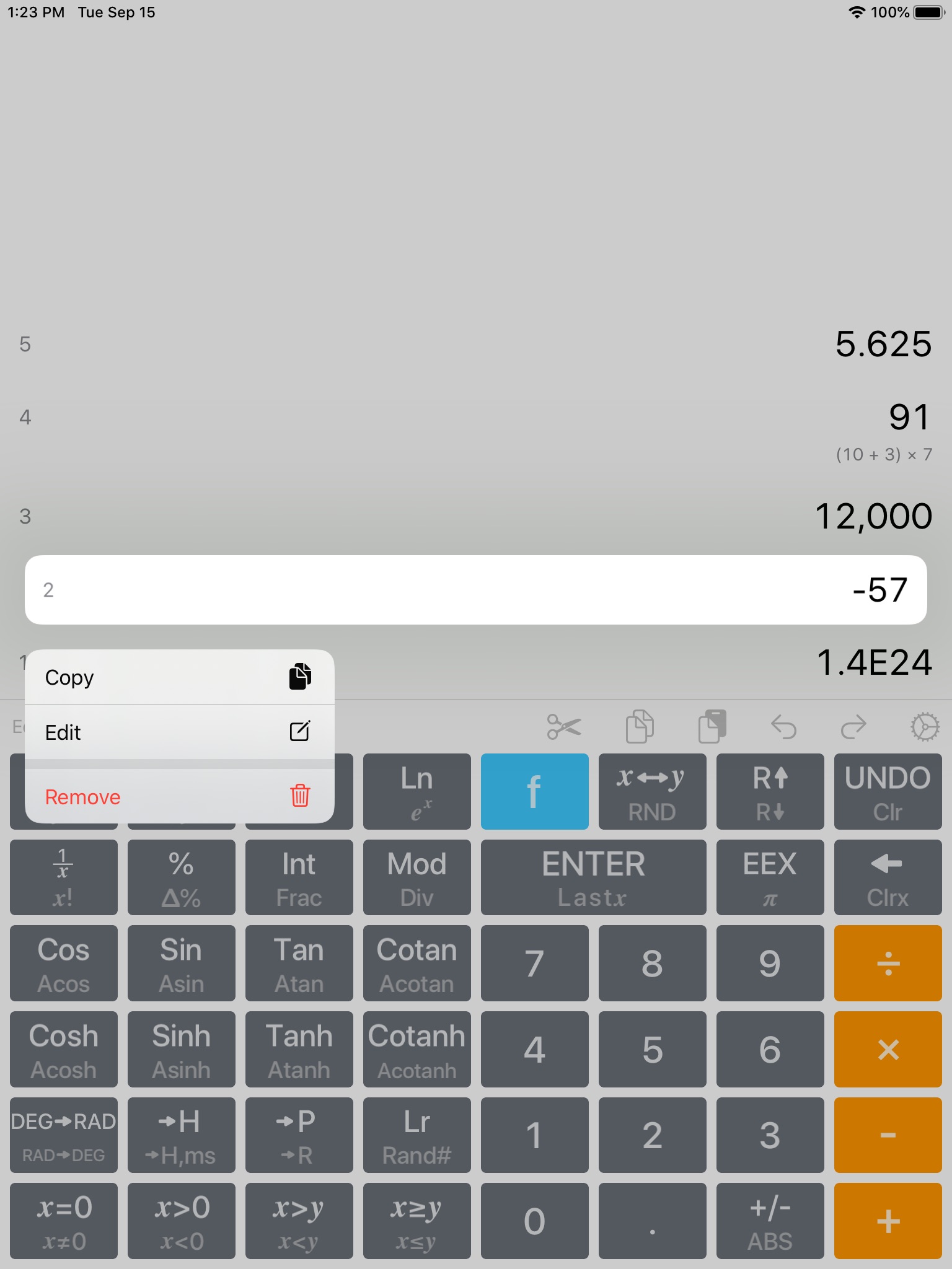 Calculator RPN screenshot 3
