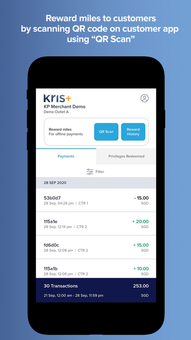 Kris+ Merchant SingaporeAir screenshot 2