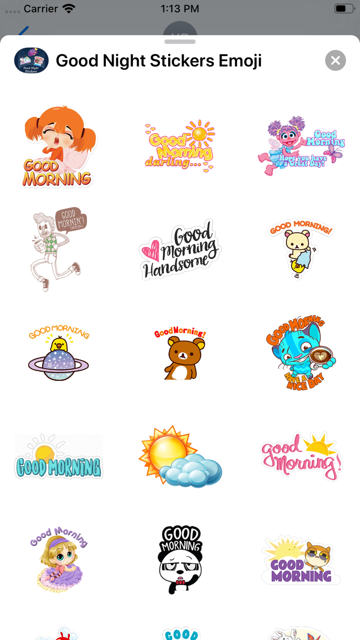 Good Night Stickers Emoji