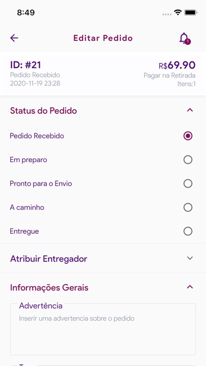 Pedi no App - Estabelecimento