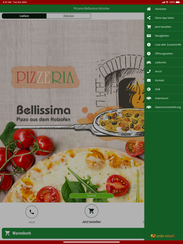 Pizzeria Bellissima Holzofen