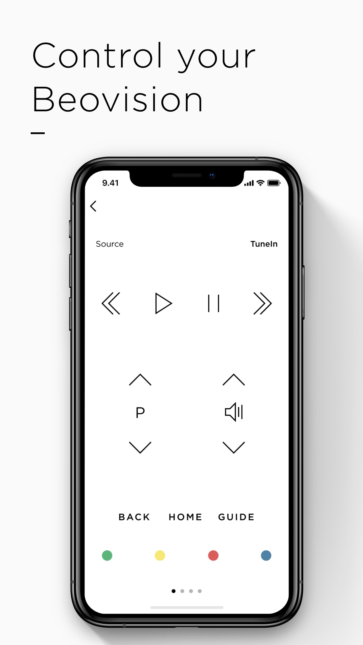 Screenshot do app Bang & Olufsen