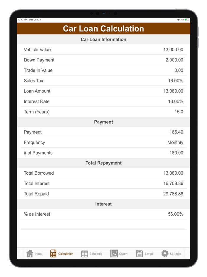 Car Loan Calculator Plus Pro