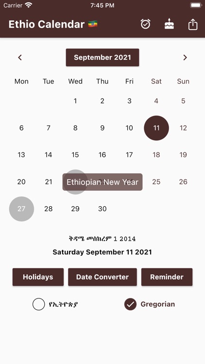 Ethiopian Calendar & Converter screenshot-6