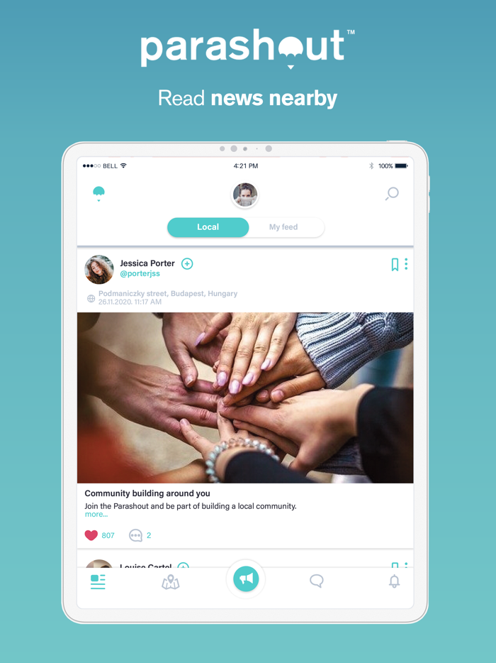 Parashout Local community app