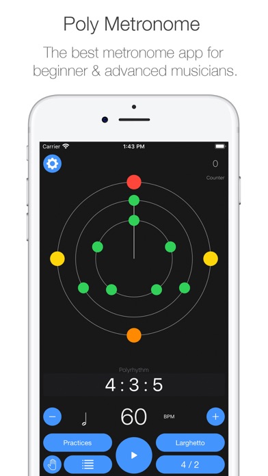 How to cancel & delete Poly Metronome - Guitar Tuner from iphone & ipad 1