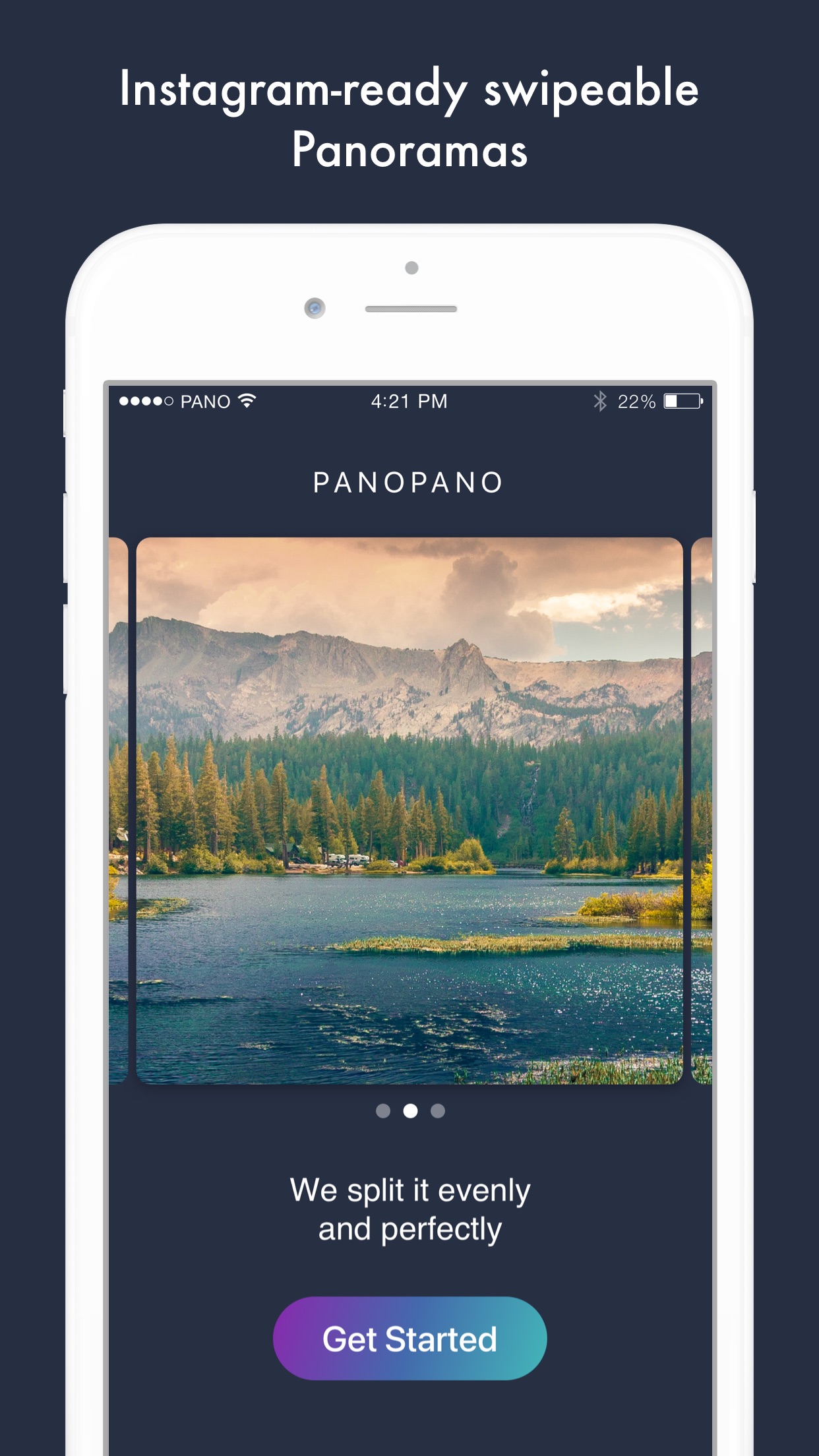 Screenshot do app PanoPano - Panoramas for Insta