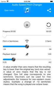 audio speed pitch changer iphone screenshot 3