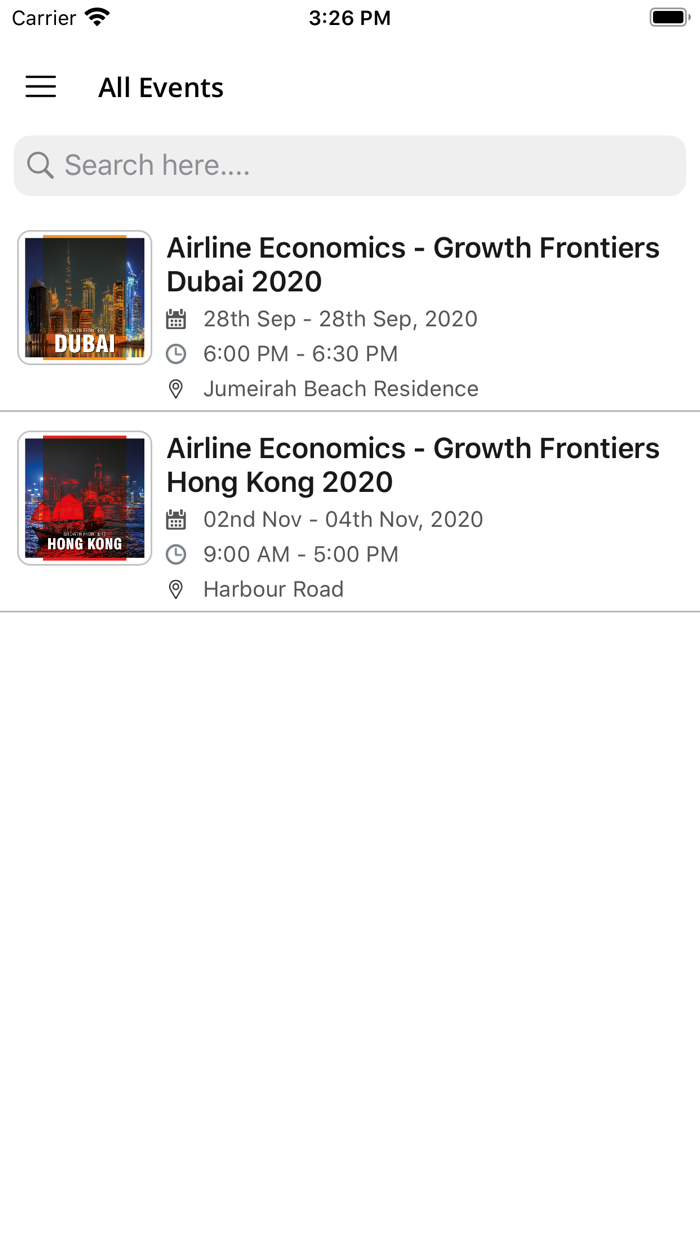 Airline Economics Events