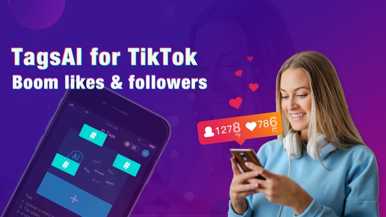 TagsAI for tik tok likes,fans