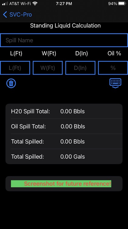 Spill Calc - Pro