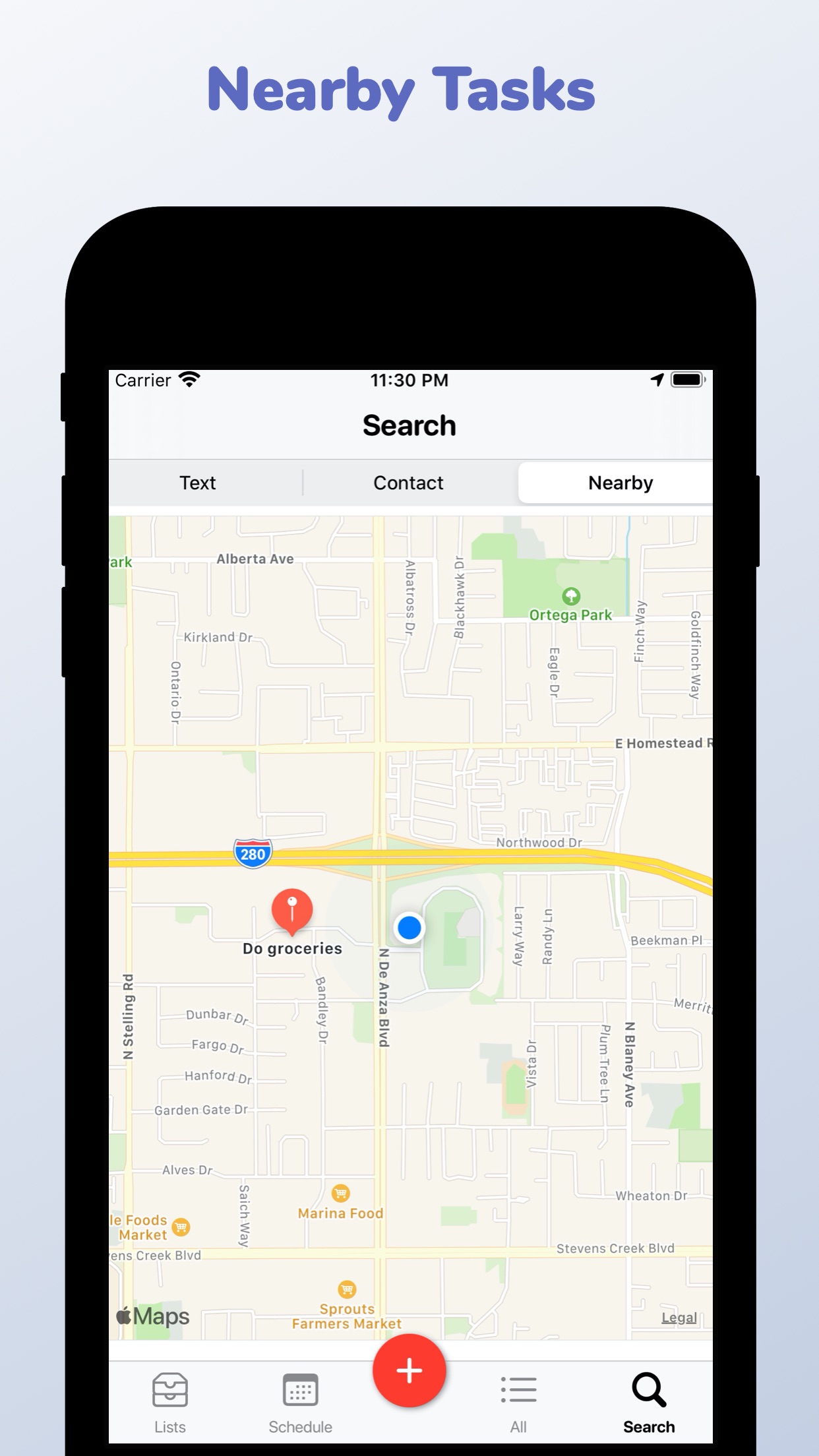 Screenshot do app DefiniteList