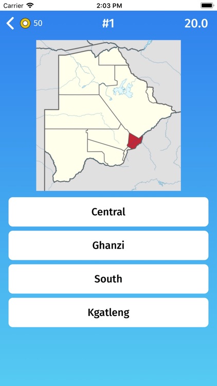 Botswana: Provinces Quiz Game