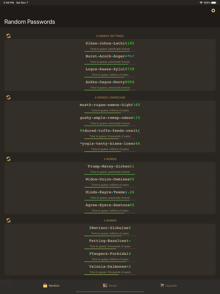 RPG Random Password Generator