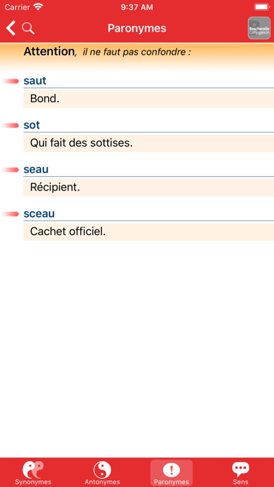 Bescherelle Synonymes screenshot1