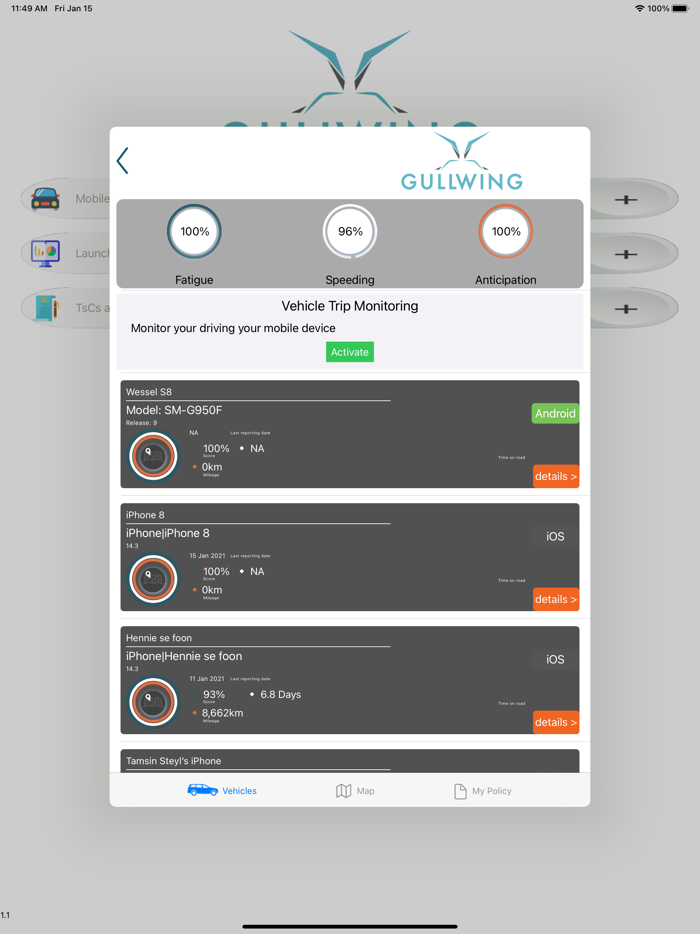 Gullwing Trip Monitor