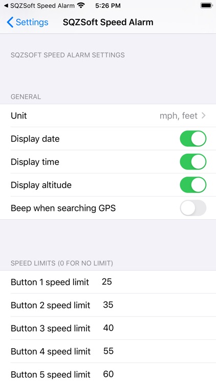 SQZSoft Speed Alarm screenshot-3