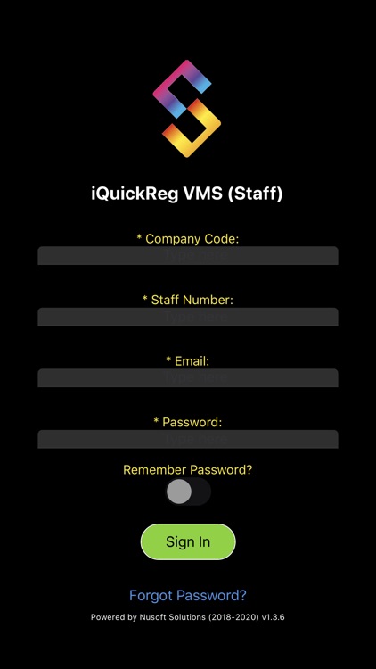 iQuickReg VMS Staff