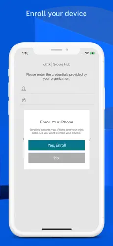 Captura de Pantalla 2 Citrix Secure Hub iphone