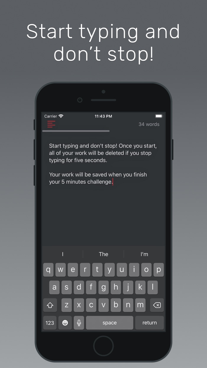 Dont Stop Writing Challenge