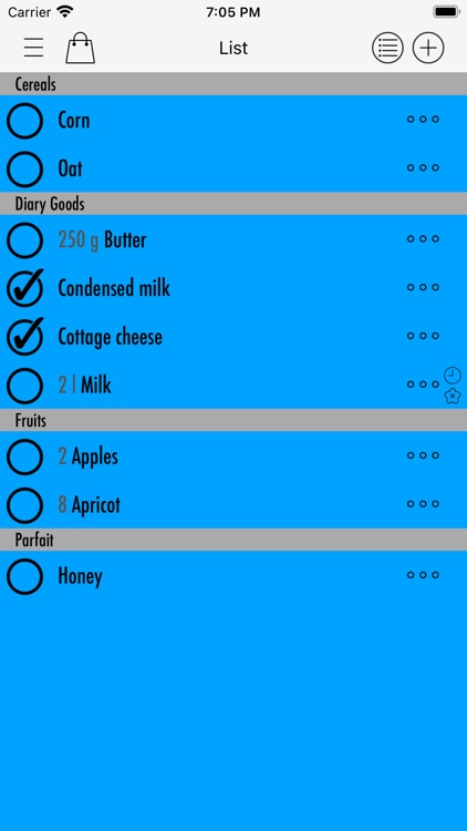 Good Buy - the shopping list