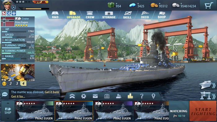 King of Warship 10v10 Battle