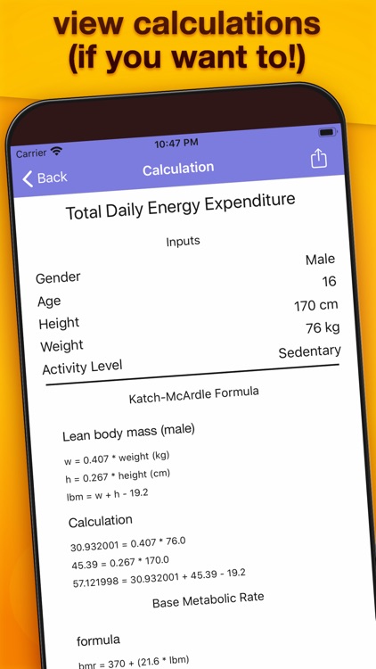 TDEE Calc screenshot-6