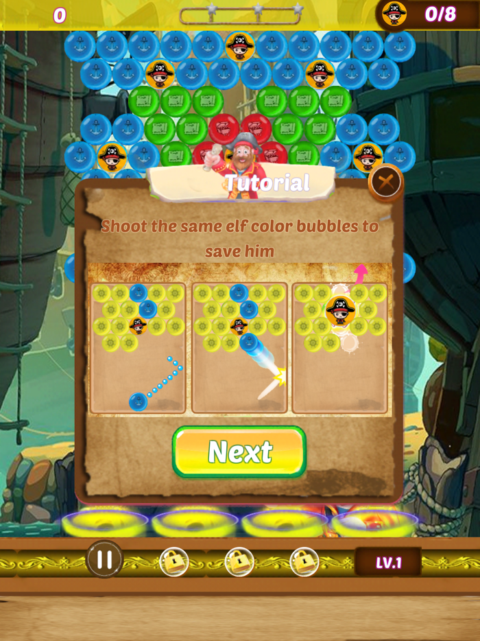 Bubble Shooter - Pirate Rescue