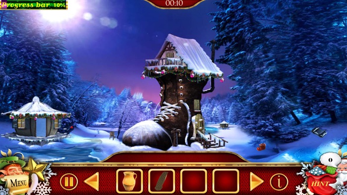 凍ったそり - クリスマス