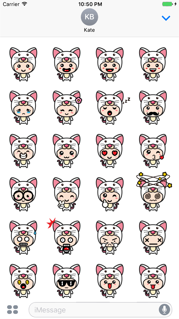 Sticker Me Cat Mascot Boy