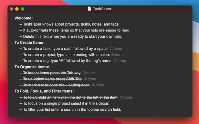 ‎TaskPaper – Plain text to-dos Screenshot