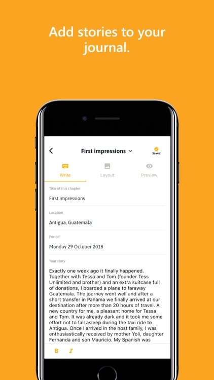 Travel Diaries: journal app