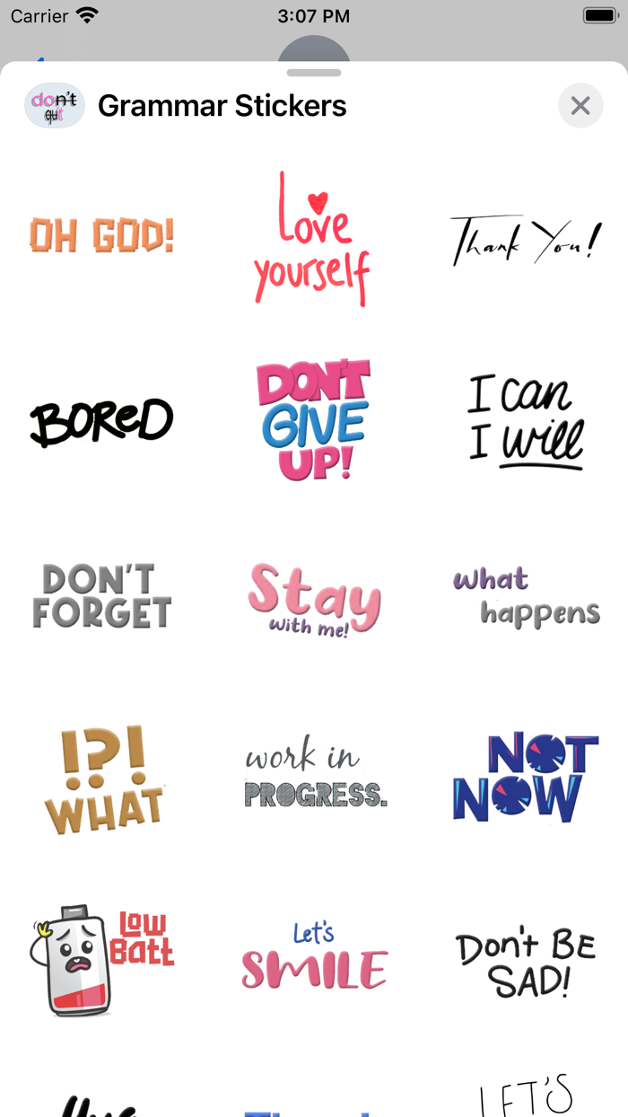 Grammar Stickers