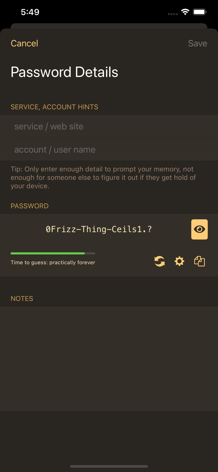 RPG Random Password Generator
