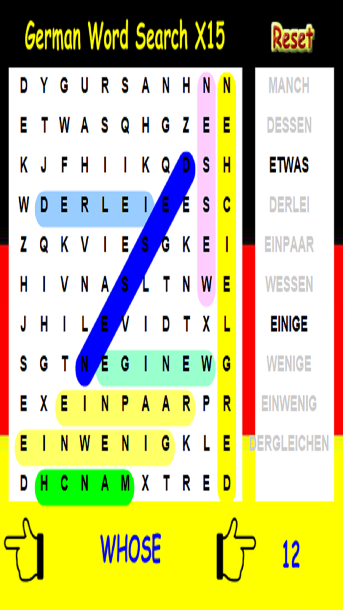 SLX German Word Search Game