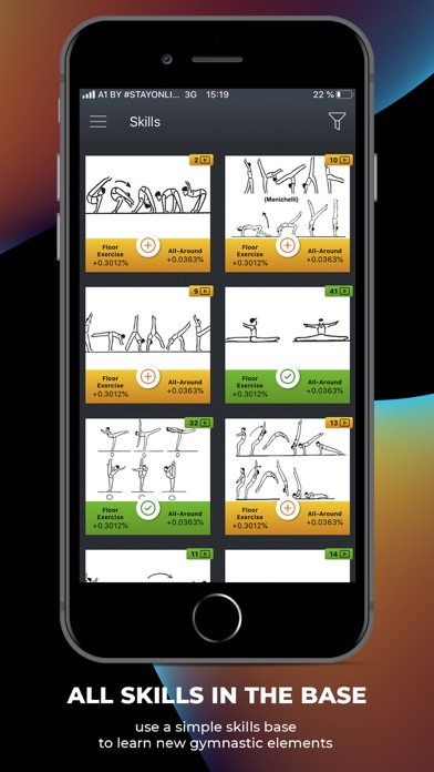 GYMES - app for gymnastics screenshot 2