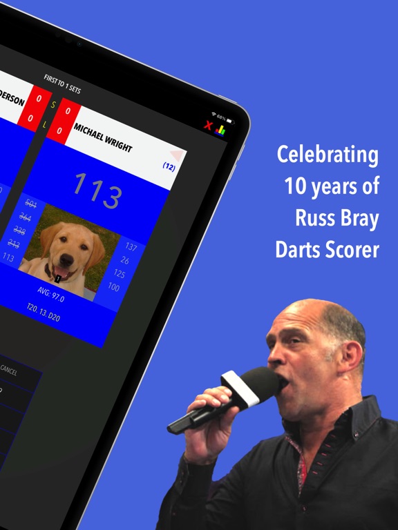 Russ Bray Darts Scorer iPad app afbeelding 2