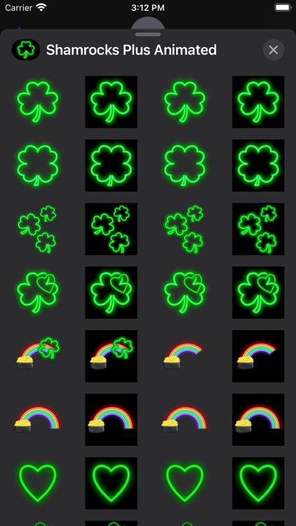 Shamrocks Plus Animated Neon