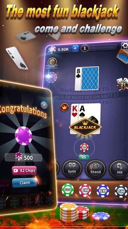 Blackjack 21 - card games.io screenshot-4