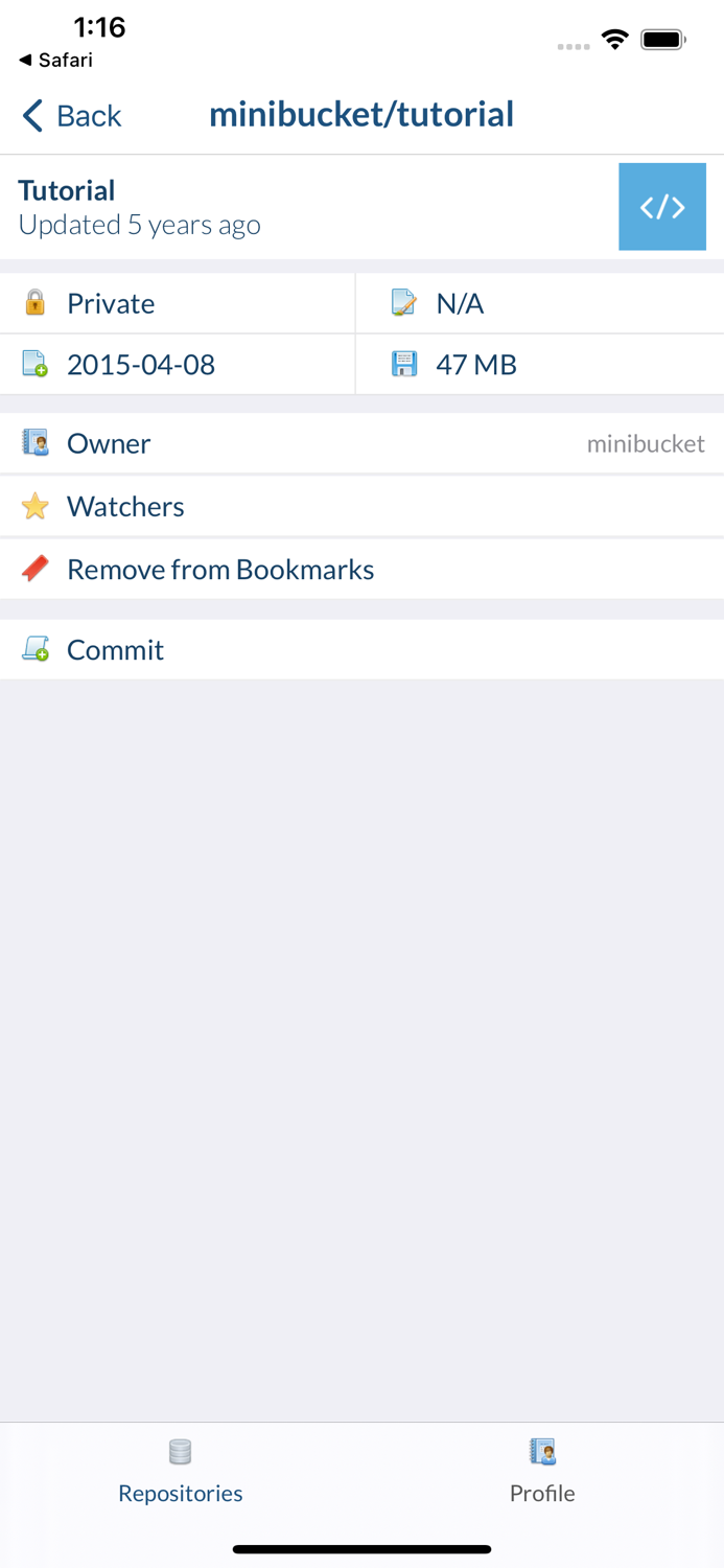 Mini Bucket - BitBucket Client