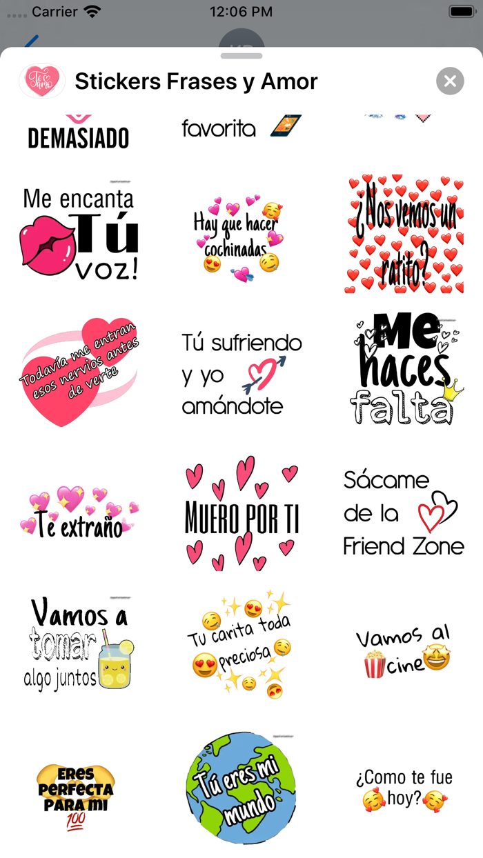 Stickers Frases y Amor