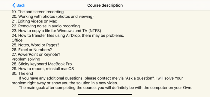 Computer course