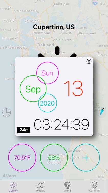 FLAT Weather Clock for iPhone screenshot-3
