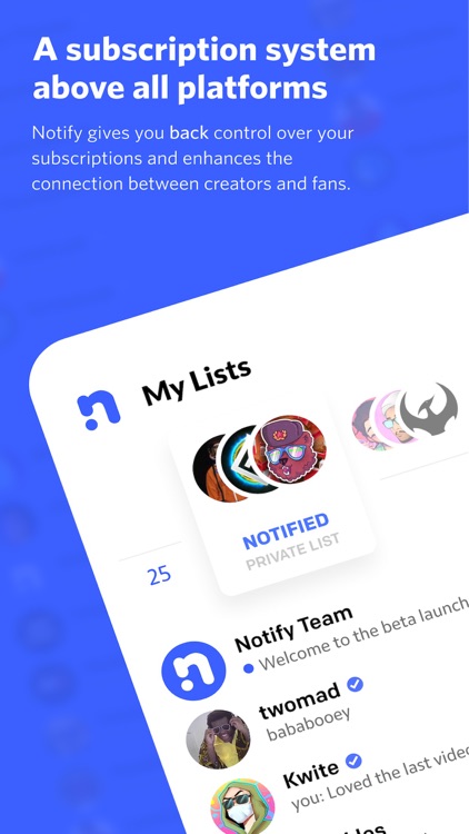 Notify: Subscribe To Creators