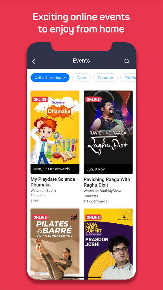 BookMyShow Entertainment App for iPhone - Free Download BookMyShow ...